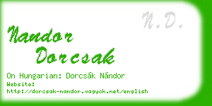 nandor dorcsak business card